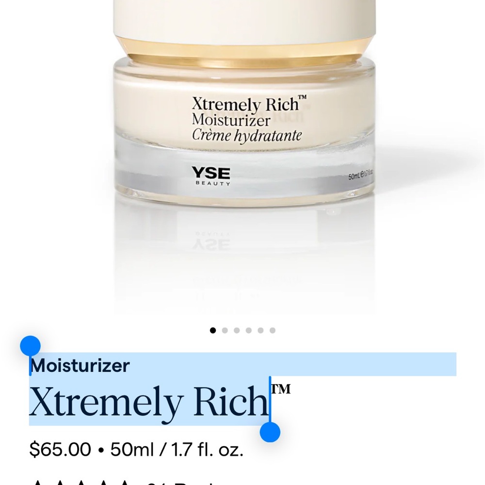 NIB YSE Beauty Xtremely Rich Moisturizer $69 new - Picture 5 of 6
